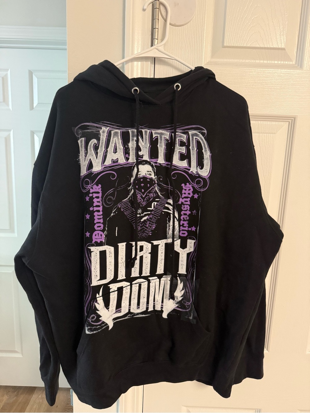 WWE Black Hoodie with Dominik Mysterio Graphic